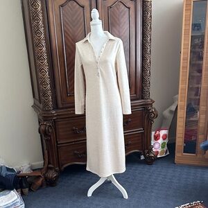 Caslon Cream Long Sleeve Dress